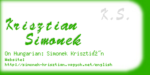 krisztian simonek business card